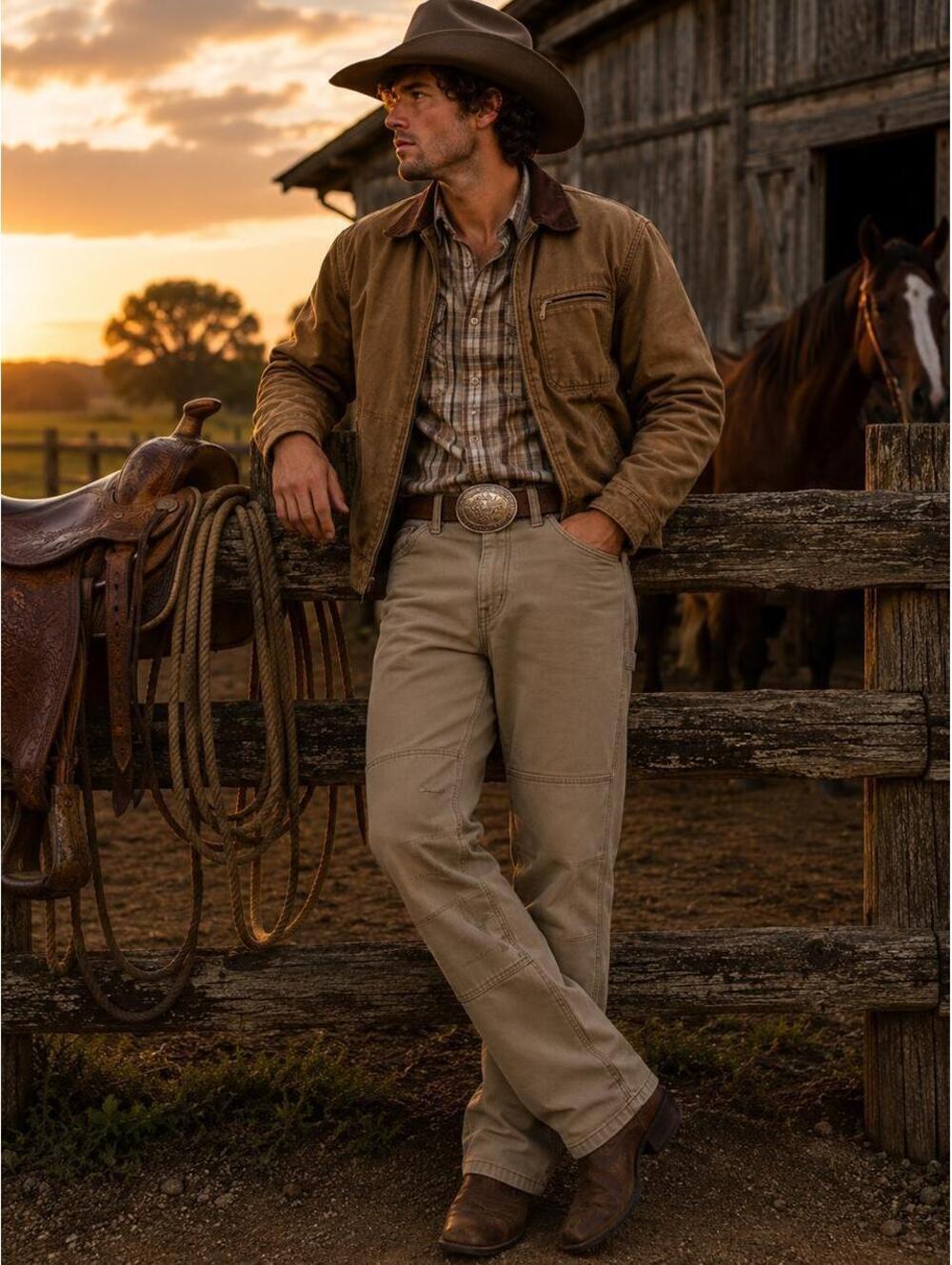 Wrangler Men's Tan and Brown Jeans